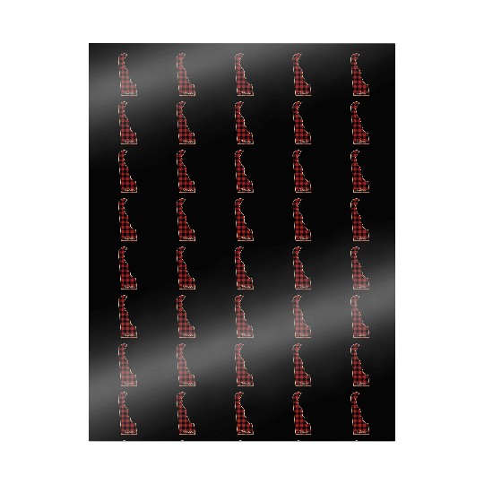 Delaware Buffalo Plaid Silhouette Home State Pride Wrapping Papers