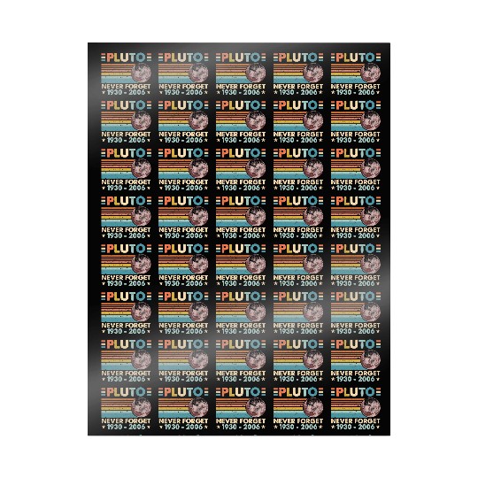 Pluto Never Forget Astronomy Space Science Nerd Wrapping Papers