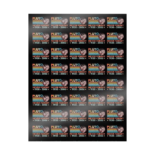 Pluto Never Forget Astronomy Space Science Nerd Wrapping Papers