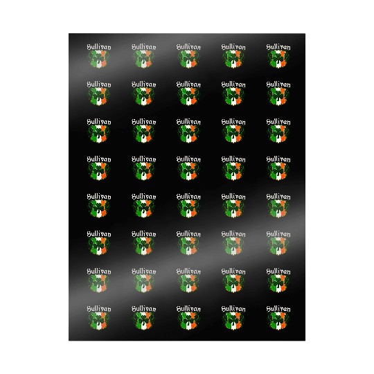 Sullivan Irish Surname Ireland Flag Shamrock Wrapping Papers