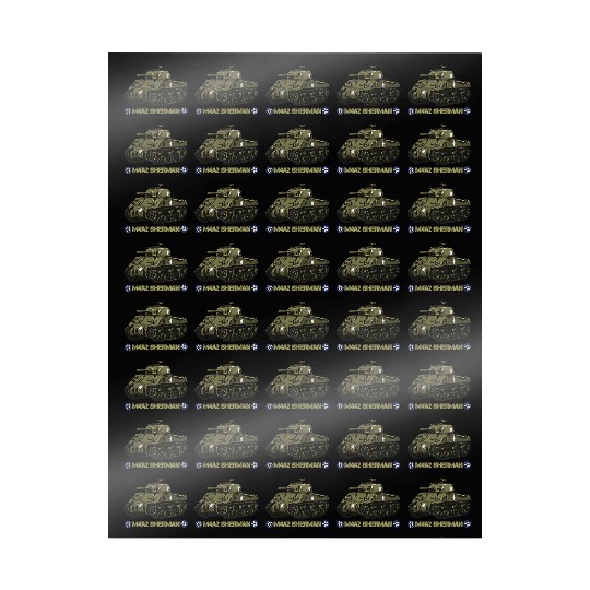 World War 2 American Tank M4A2 Sherman Wrapping Papers