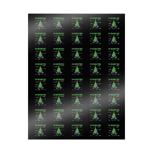 Funny Math Geometry Christmas Tree Teacher Wrapping Papers