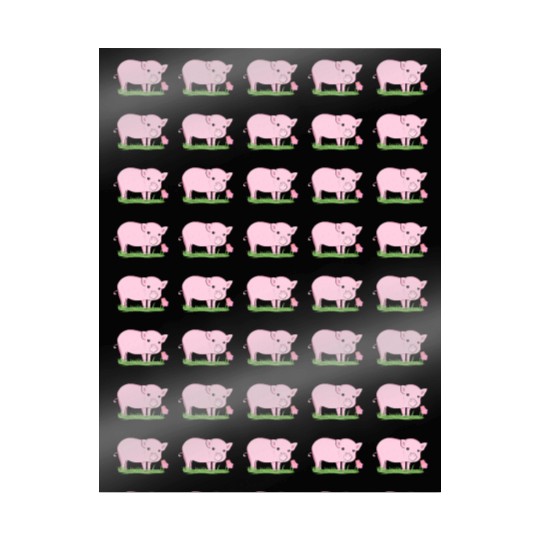 Pig Symbol Nature Animal Grass Flower Wrapping Papers