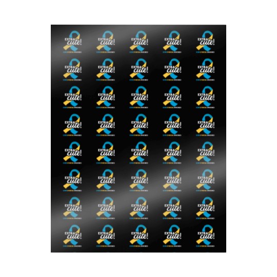 October Wear Blue Yellow Down Syndrome Awareness Wrapping Papers