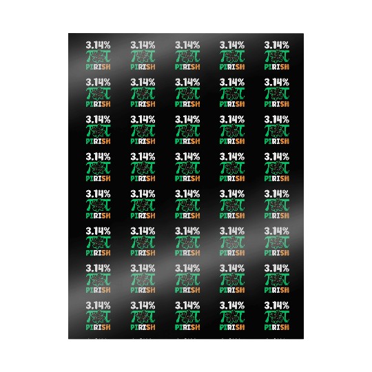 3.14% PIrish Funny St. Patricks Math Geek Pi Day Wrapping Papers
