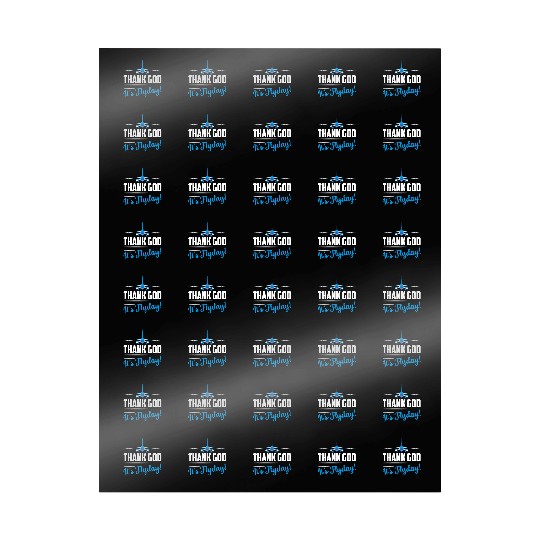 Thank God It's Flyday! Airline Pilot Aviation Wrapping Papers