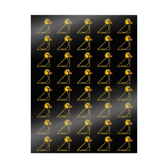 Funny Yellow Set Square Duck Wrapping Papers