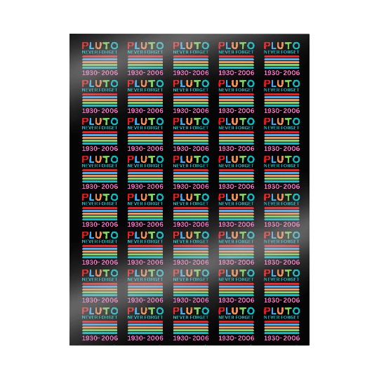 Pluto Never Forget Retro Space Science Pluto Wrapping Papers