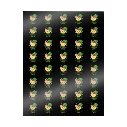 Kawaii Cat Happy Saint Patrick Day Wrapping Papers