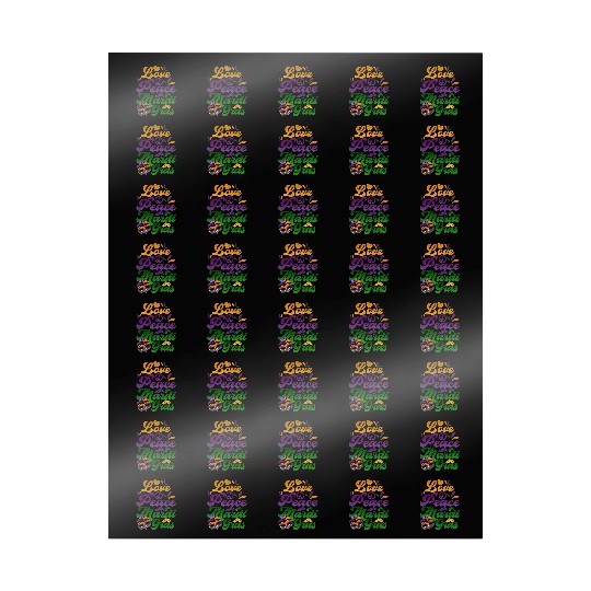 Mardi Gras - Love Peace and Mardi Gras Wrapping Papers