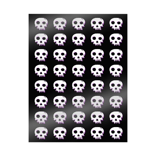 2D Vector Cartoony Synthwave Skull Wrapping Papers