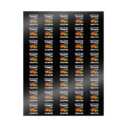 Grandma Is My Valentine Trex Dino Dump Truck Boys Wrapping Papers