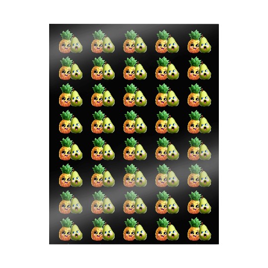 Pineapple pear love - cute fruit design Wrapping Papers