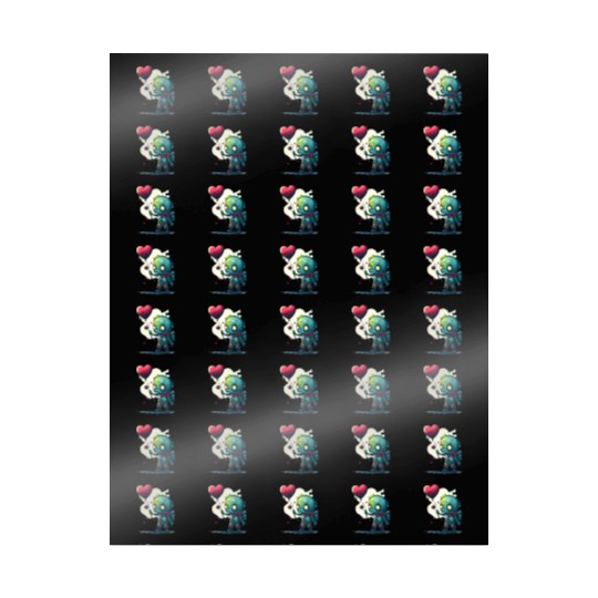 Cute Zombie Lost Heart Ballon Wrapping Papers