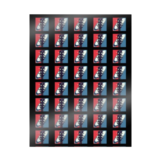 Red White Blue Rock and Roll Themed Guitar Wrapping Papers