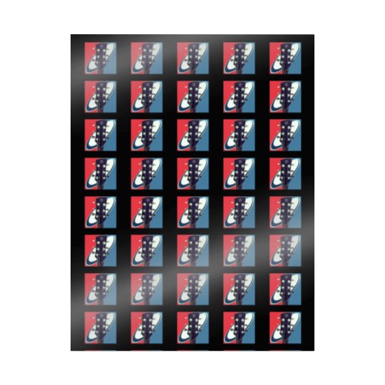 Red White Blue Rock and Roll Themed Guitar Wrapping Papers