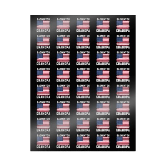 Badminton Grandpa American Flag July Wrapping Papers