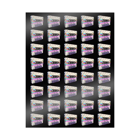 80s Music Cassette Tape : 3D, Neon, 80s songs Wrapping Papers