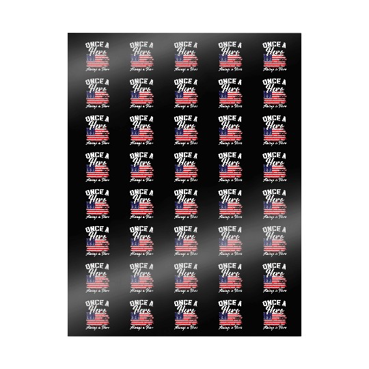 Once A Hero Always A Hero USA Flag Memorial Day Wrapping Papers