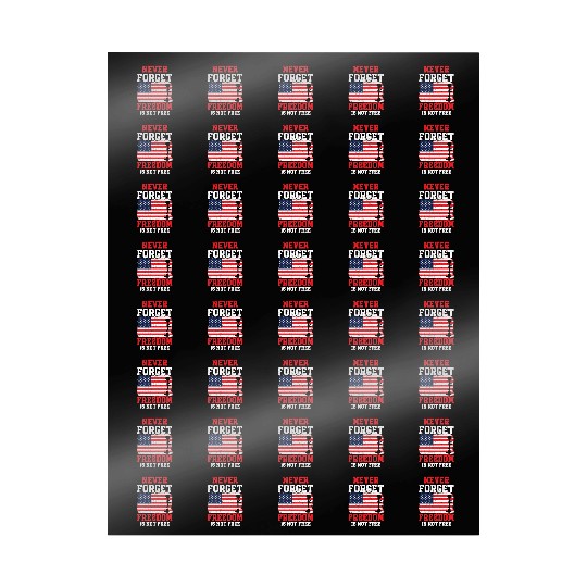 Never Forget Freedom Is Not Free USA Memorial Day Wrapping Papers