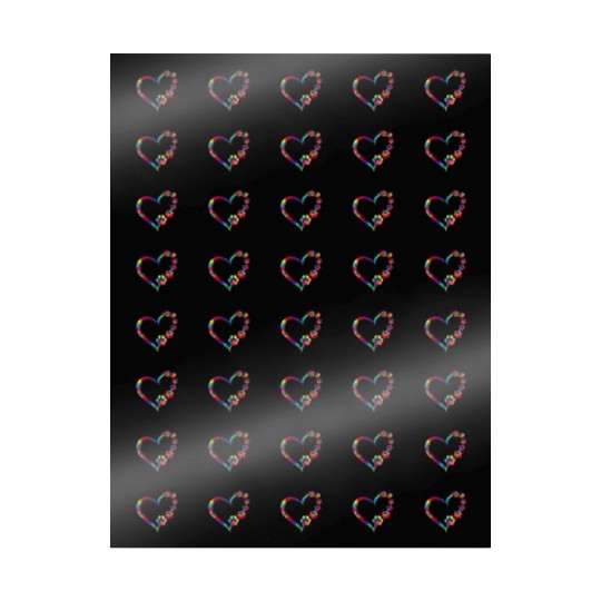 Dog Mom Dad Puppy Love Dogs Paw Print Heart Wrapping Papers