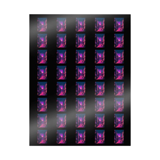 Japanese City Indie Aesthetic Glitch Art 80s 90s V Wrapping Papers