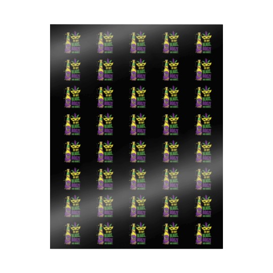 Mardi Gras Carnival Mask Beer Beads Boobies Wrapping Papers