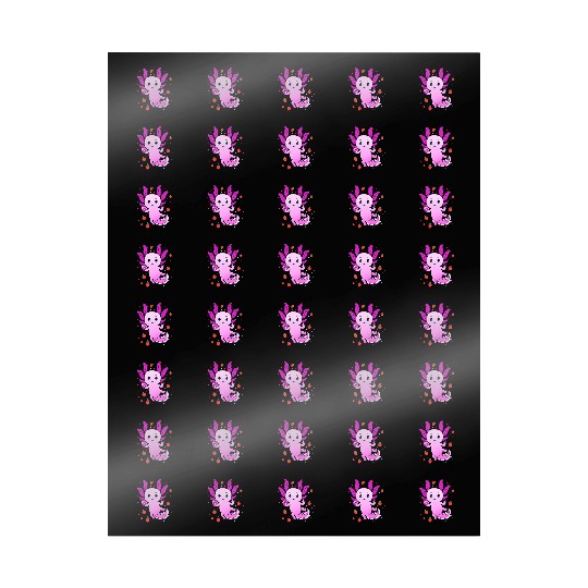 Pastel Gothic Aesthetic Axolotl Strawberry Milk Wrapping Papers