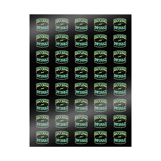 HOUSE MUSIC - Groovy Vinyl (teal/lime) Wrapping Papers