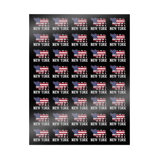 New York City Nyc Skyline Usa Flag America Wrapping Papers
