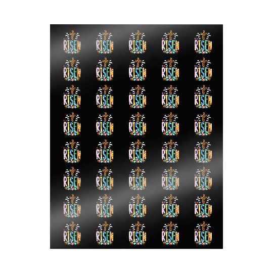 He Is Risen Leopard Cross Easter Jesus Religious Wrapping Papers