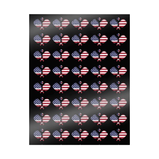 Patriotic Pickleball US Flag Paddleball Design Wrapping Papers
