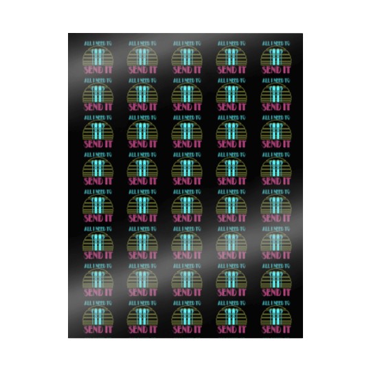 Retro Neon Send It Skiing Freestyle Skiers Ski Wrapping Papers