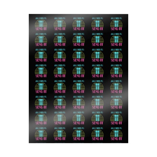 Retro Neon Send It Skiing Freestyle Skiers Ski Wrapping Papers