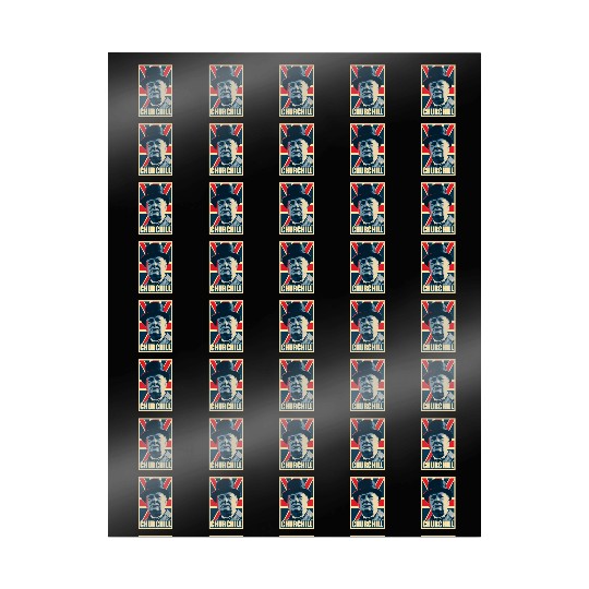 Winston Churhill Union Jack Propaganda Pop Art Wrapping Papers