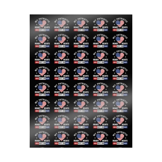 My Patriotic heart red white blue 4th of July Wrapping Papers