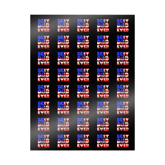 Best Dad Ever Us American Flag Father's Day Truck Wrapping Papers