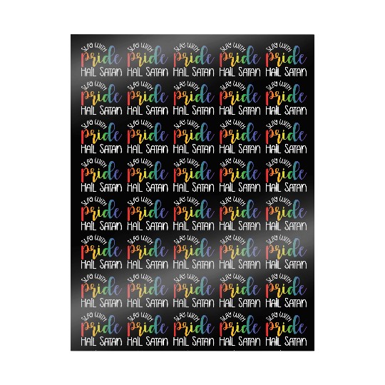 LGBT Gay Pride All Hail Gay Satan Atheist Rainbow Wrapping Papers