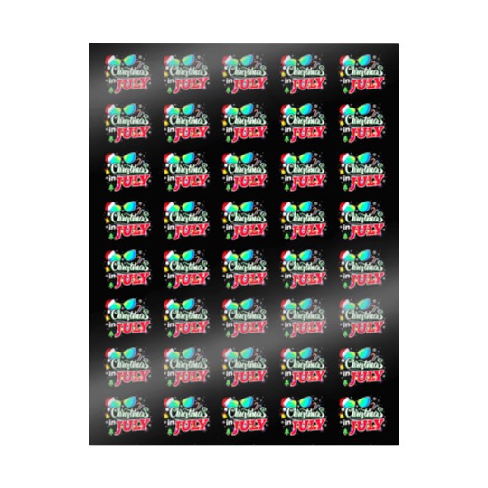 Christmas in July Santa Hat Sunglasses Summer Wrapping Papers