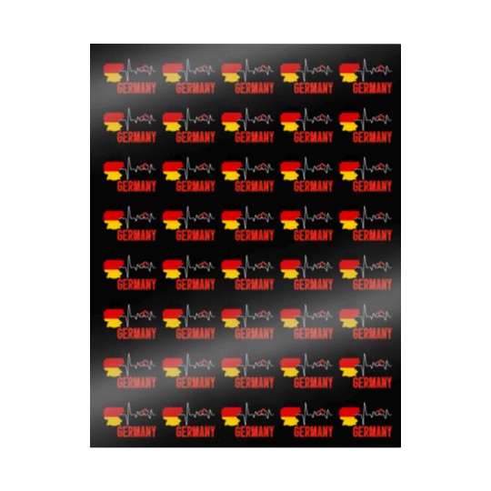 Germany Flag Map Heartbeat For German Pride Wrapping Papers