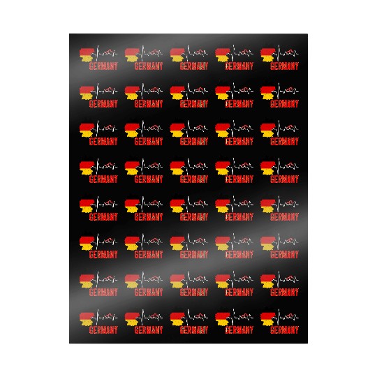 Germany Flag Map Heartbeat For German Pride Wrapping Papers