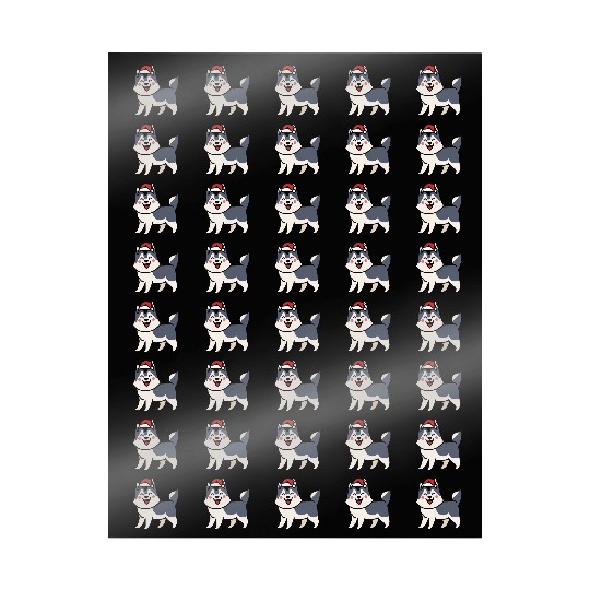 Husky Santa Dog Lover Malamute Wrapping Papers