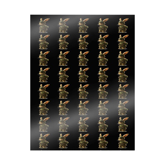 Courageous Bunny Soldier Wrapping Papers