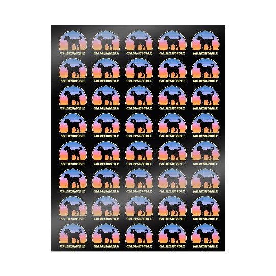 Goldendoodle Sunset Dog Wrapping Papers