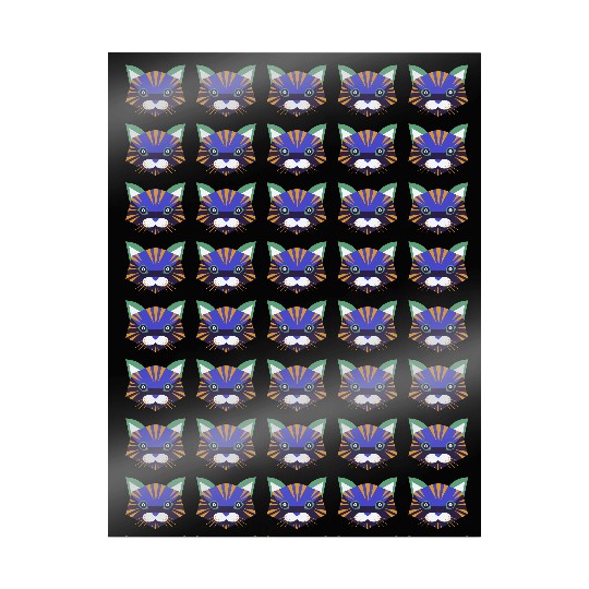 Colorful Cat Face Wrapping Papers