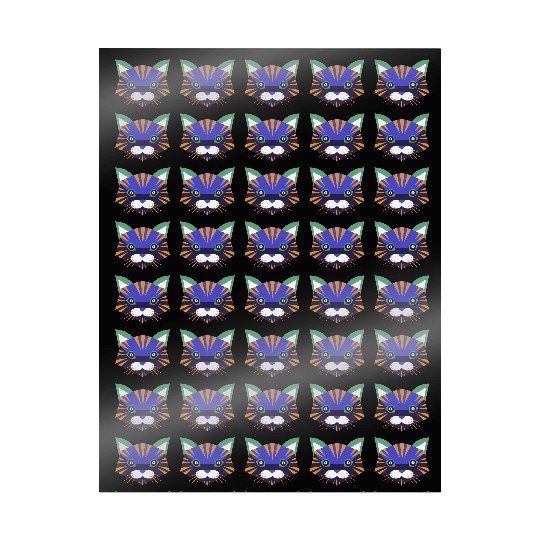 Colorful Cat Face Wrapping Papers