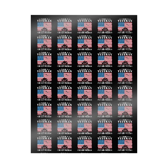US Army Thank A Veteran American Flag Wrapping Papers