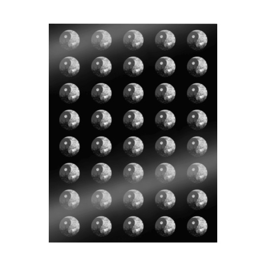 Yin and Yang of Moon and Sun in Black and White Wrapping Papers