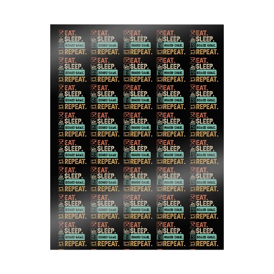 Eat Sleep Board Game Repeat Wrapping Papers