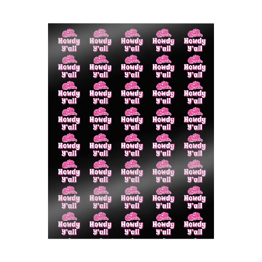 Howdy Y all Pink Cowboy Hat Wrapping Papers